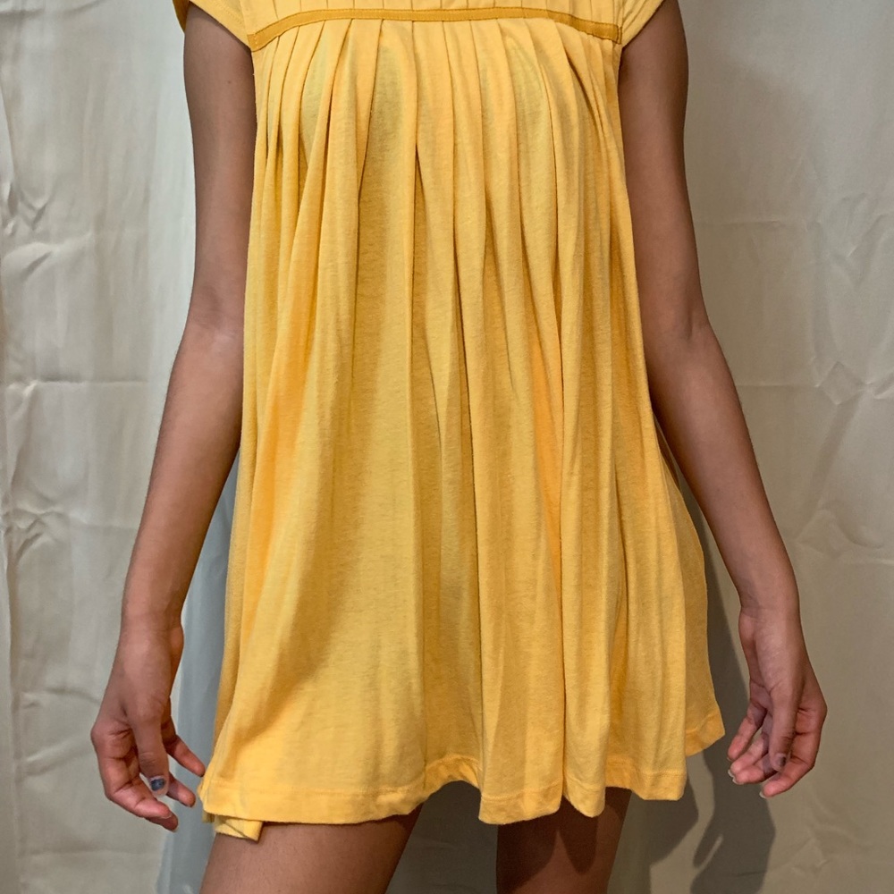 Dark Yellow Silence + Noise Pleased Shift Dress